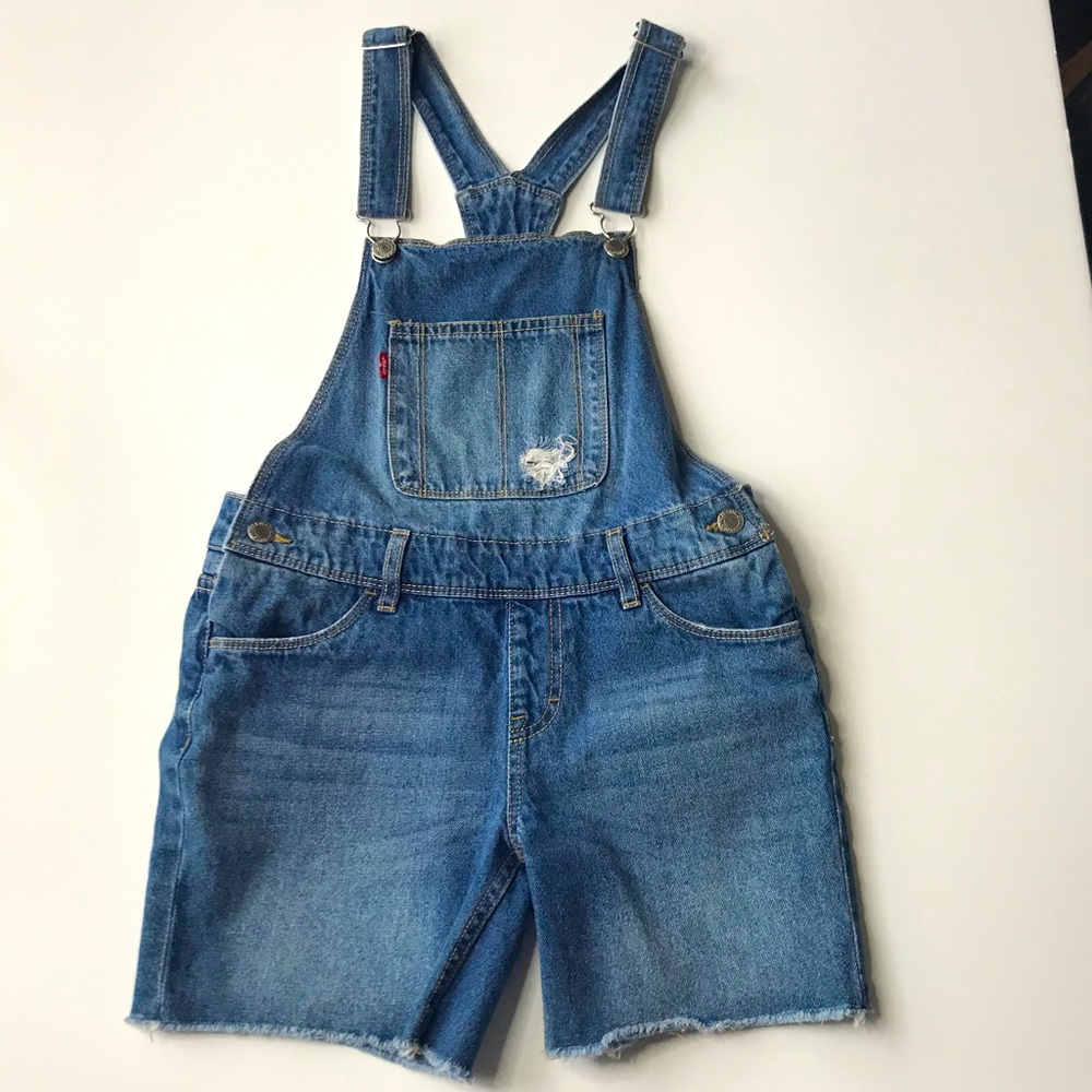 Levi's Blue Jean Overall Shorts Size 12